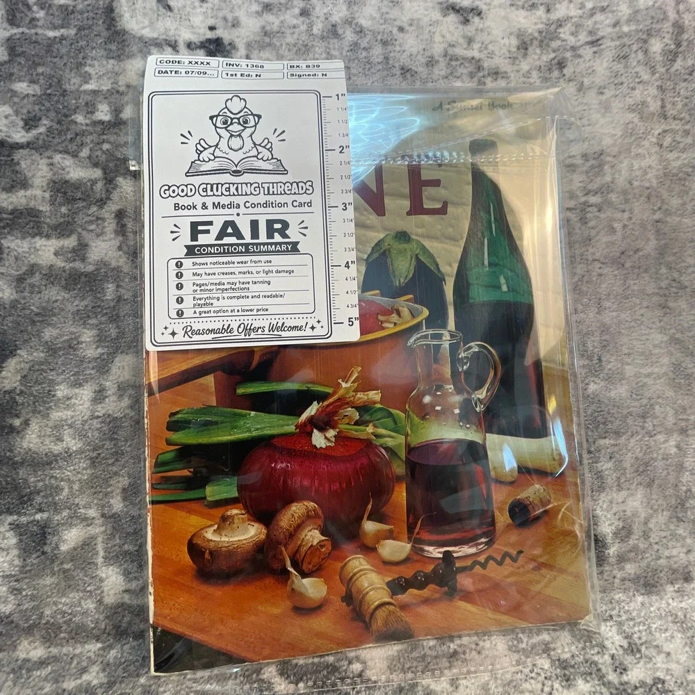 Cooking with Wine Sunset Book Vintage Paperback Cookbook Lane Magazine Company